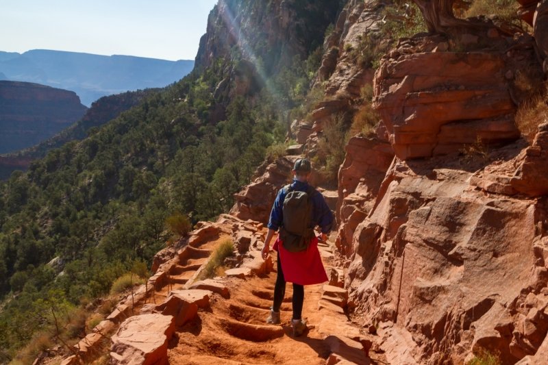 Heading down the South Kaibab Trail