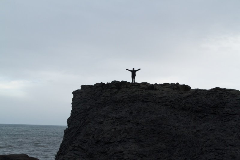 Wayne on a rock