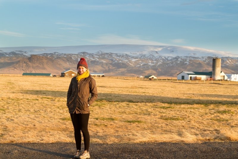 A really beautiful light around our cabins at Hvoll
