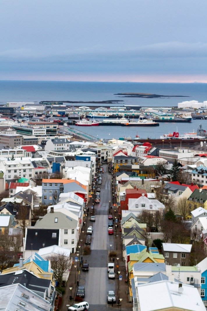 View of Reykjavik from Hallgrimskirche Cathedral