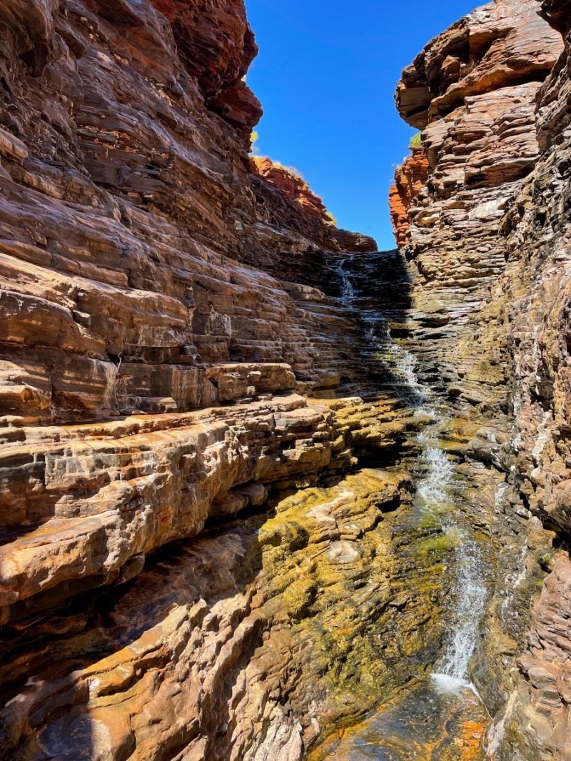 Access to a lower section of Joffre Gorge, Karijini