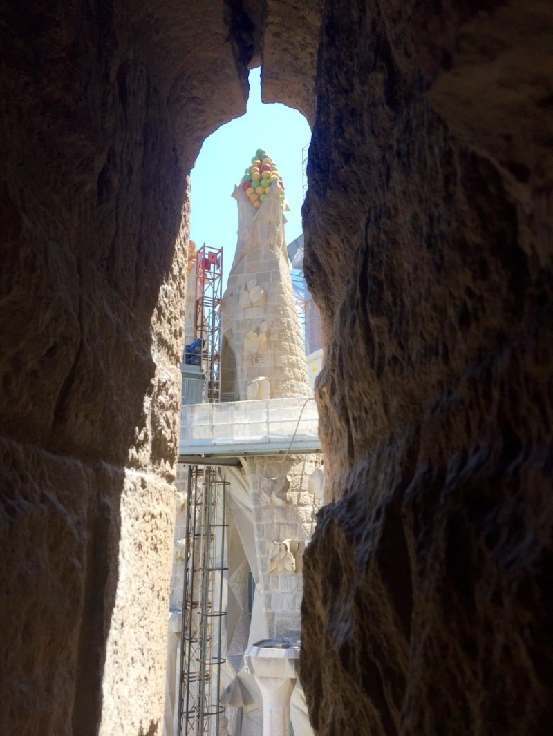 La Sagrata Familia, view from outside walkway