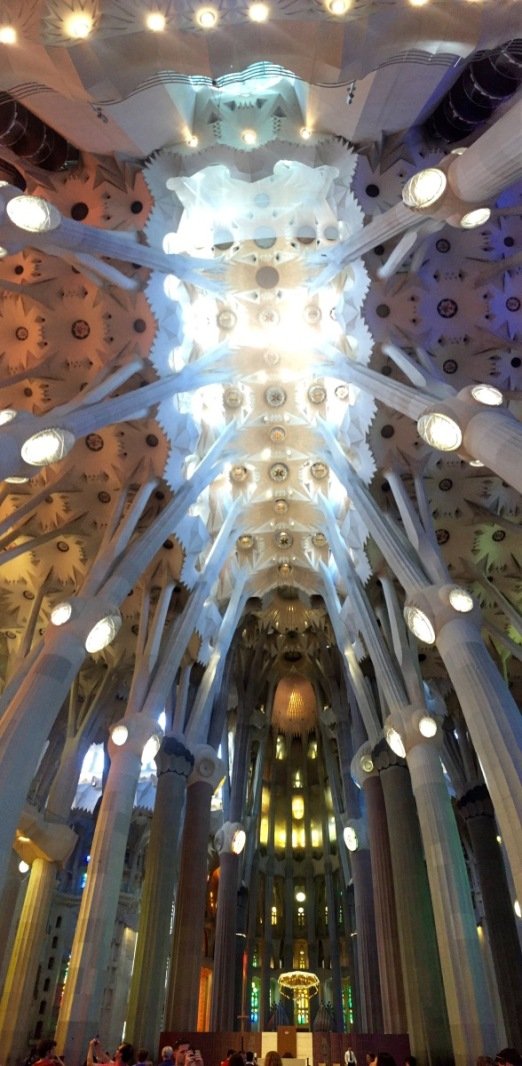 La Sagrata Familia, looking up