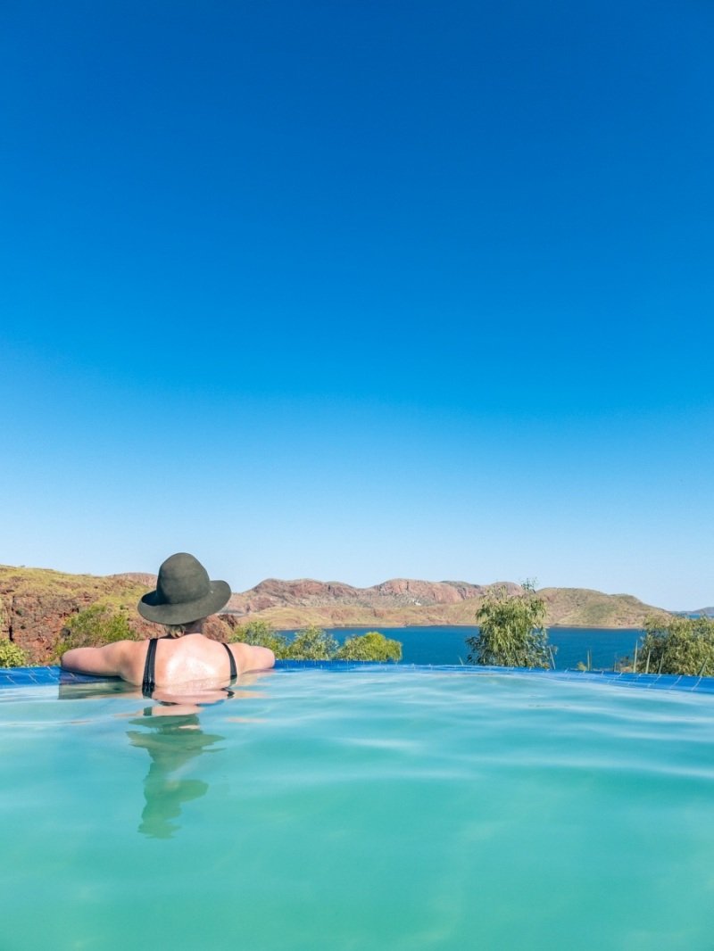 Anna in the infinity pool