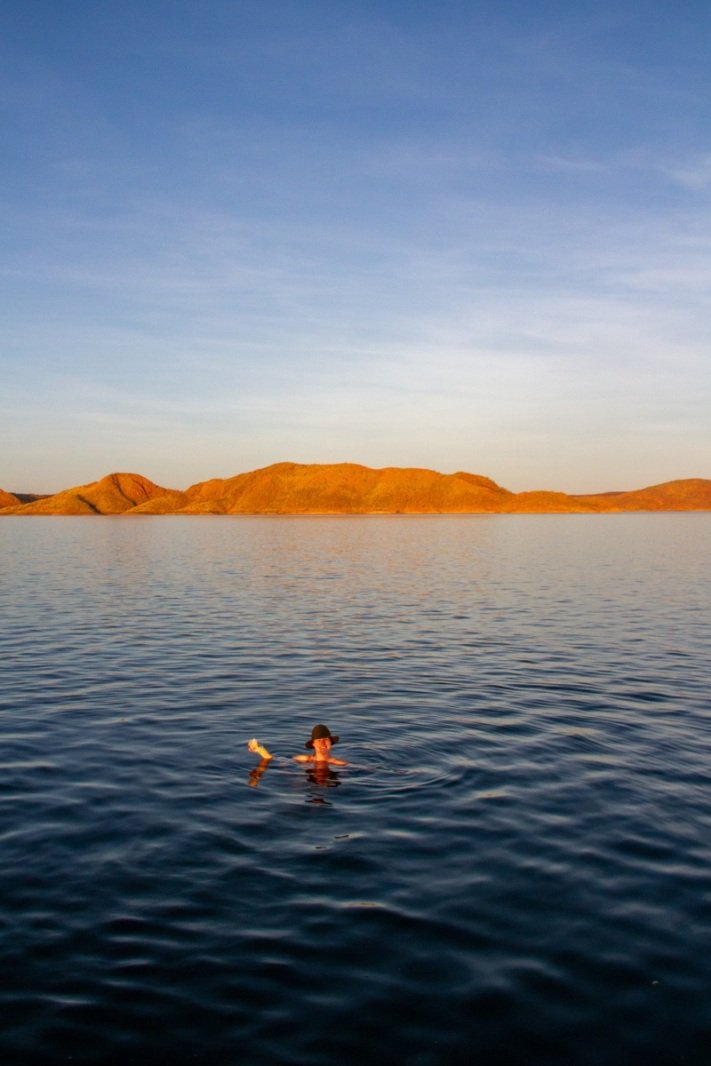 Swimming in Lake Argyle