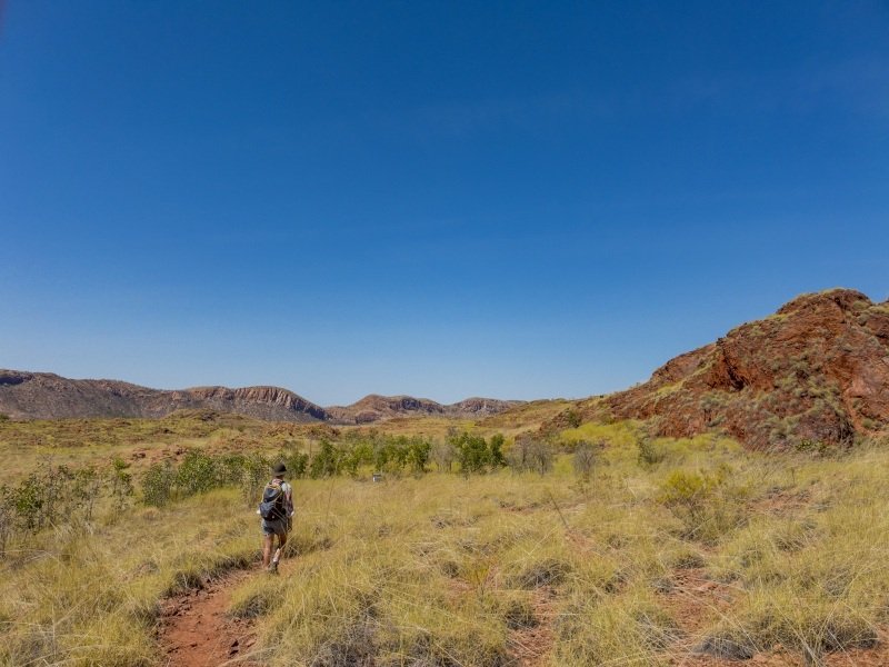 Hiking to the bluff