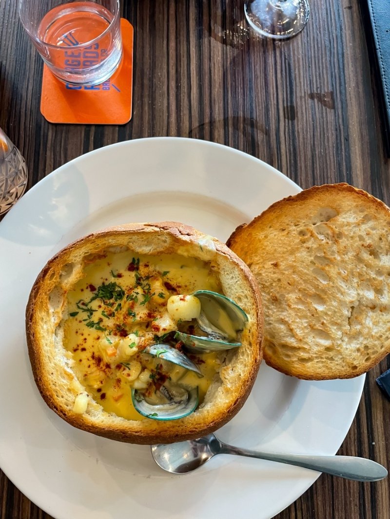 Clam chowder at  Jurien Bay