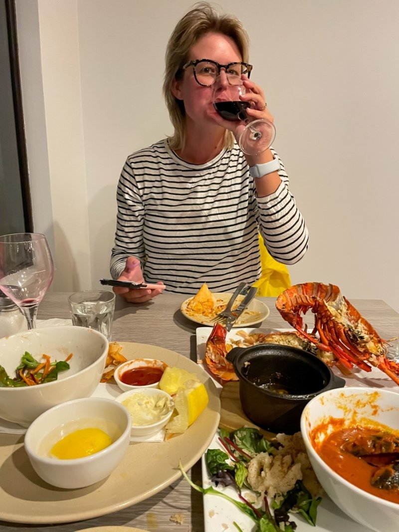 Full stomach at Cervantes Bar & Bistro