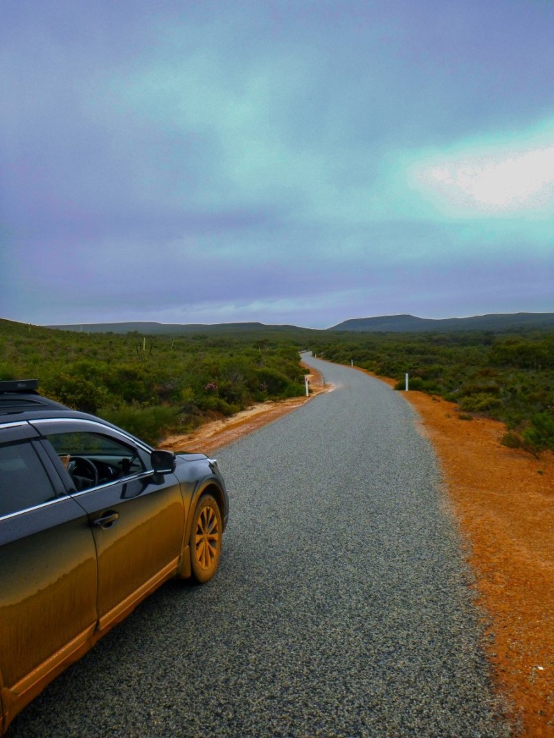 Dirty Donna after we're back on bitumen