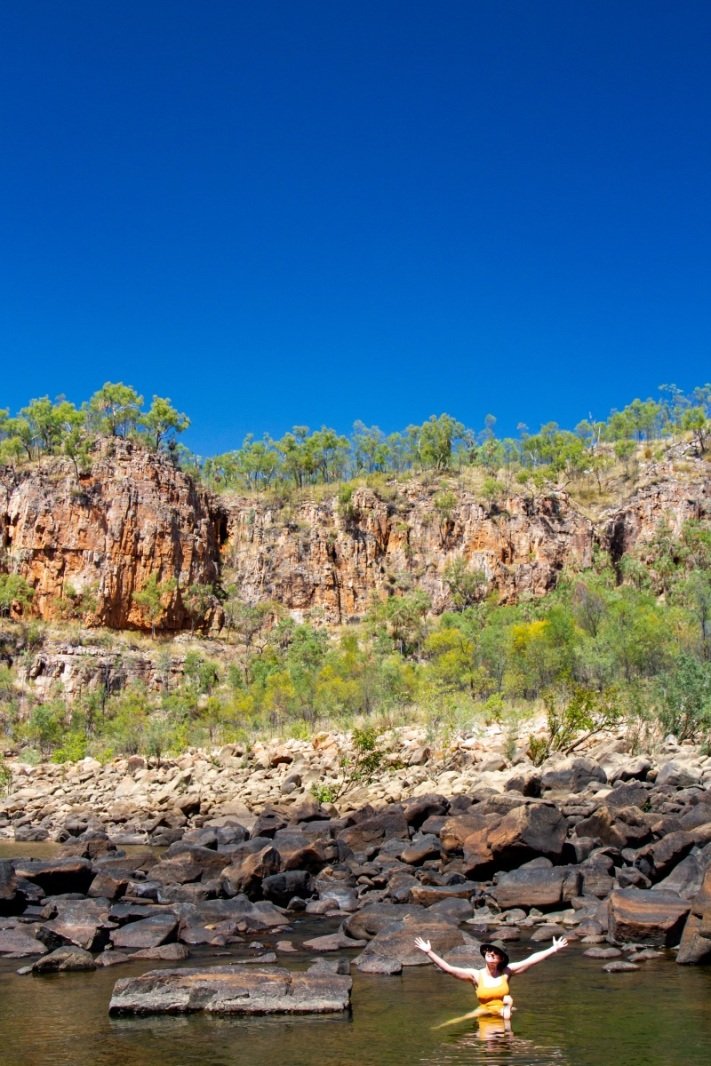 Nitmiluk Boat Cruise, swimming/lounging