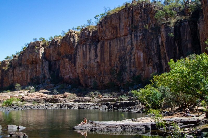 Nitmiluk Boat Cruise, swimming/lounging