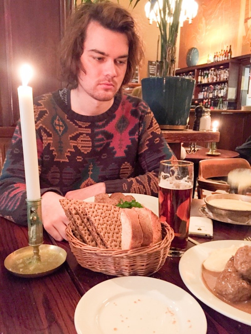 Swedish meatballs at restaurant Pelikan